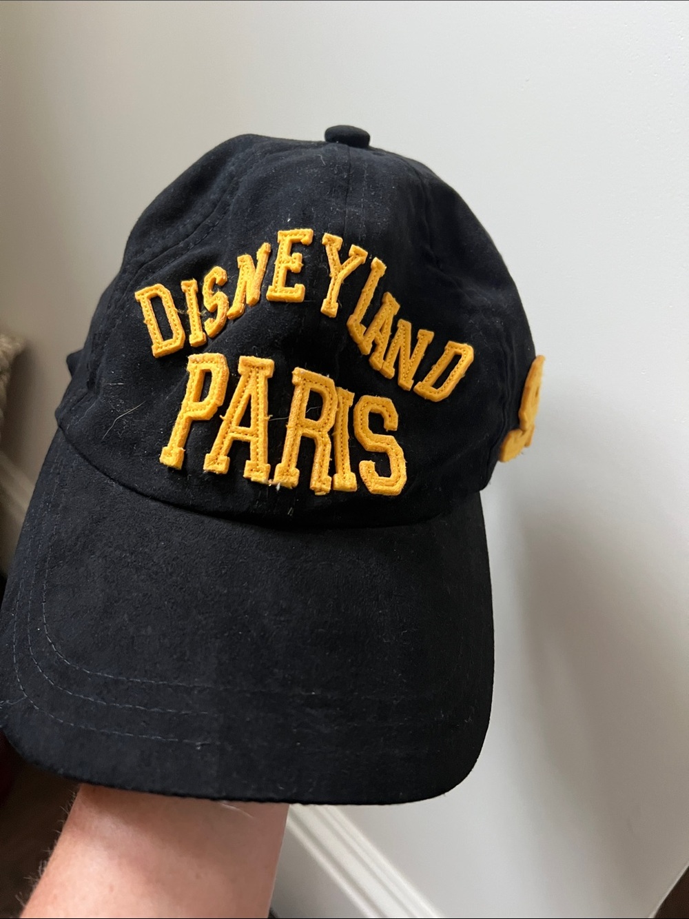 Black Cap with Yellow 'Disneyland Paris' Embroidery